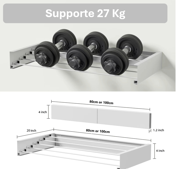 Étagère de Séchage Murale Pliable
